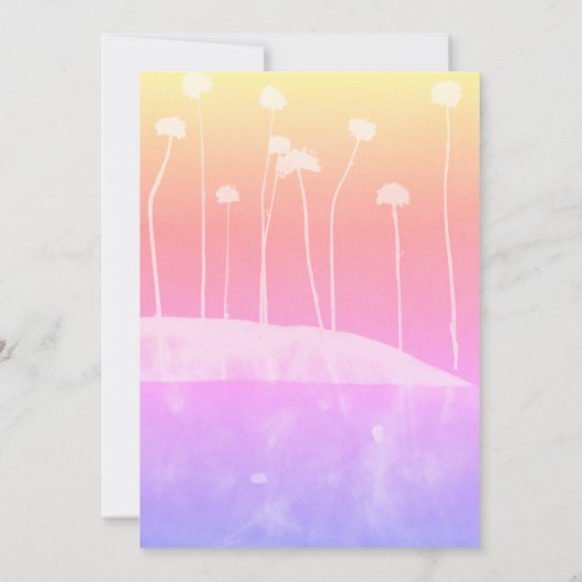 Wild Roze Kleurrijke Unieke Huwelijksuitnodiging Kaart (Achterkant)