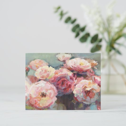 Wild Roze Roses Briefkaart (Staand voorkant)