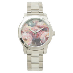 Wild Roze Roses Horloge