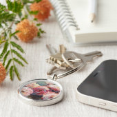 Wild Roze Roses Sleutelhanger (Zijkant)