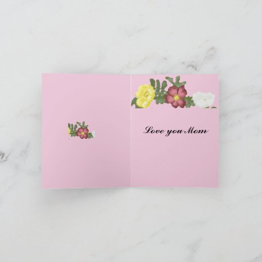 Wild Rozen bewerkbare mam Kaart (Binnen)