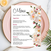 Wild rozen Elegant Dog roos Bruiloft Menu