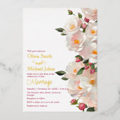 Wild rozen Elegant Dog roos bruiloft uitnodiging (Voorkant)