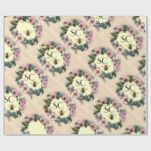 WILD-ROZEN, GEKROGEN, HONIEBEN/BEEKEEPER MONOGRAM CADEAUPAPIER (Vlak)