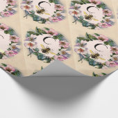 WILD-ROZEN, GEKROGEN, HONIEBEN/BEEKEEPER MONOGRAM CADEAUPAPIER (Hoek)