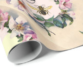 WILD-ROZEN, GEKROGEN, HONIEBEN/BEEKEEPER MONOGRAM CADEAUPAPIER (Rol Hoek)