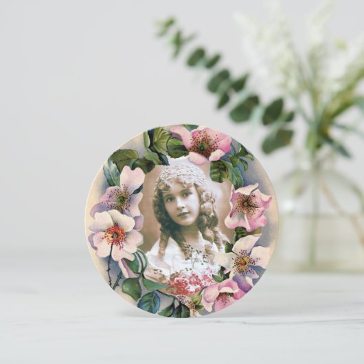 WILD ROZEN KROEIEN SCHAKELAAR 16 CIRCLE FOTO-TEMPL KAART (Staand voorkant)