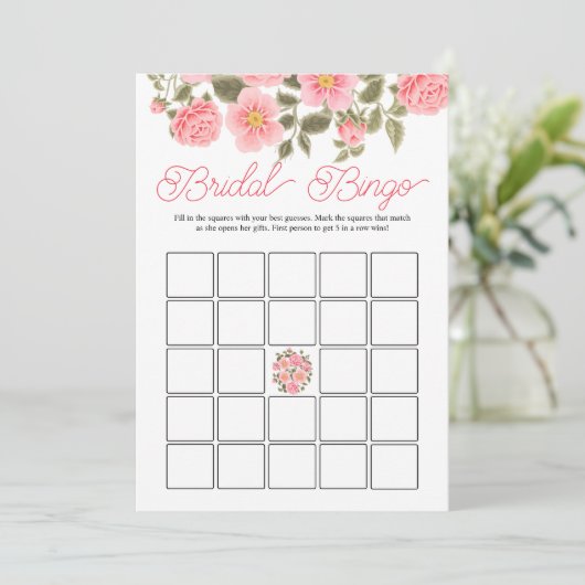 WILD ROZEN LAND Vrijgezellenfeest Bingo DIGITAAL Kaart (Staand voorkant)