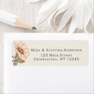 Wild Rozen Meisje Baby shower Retouradres Etiket