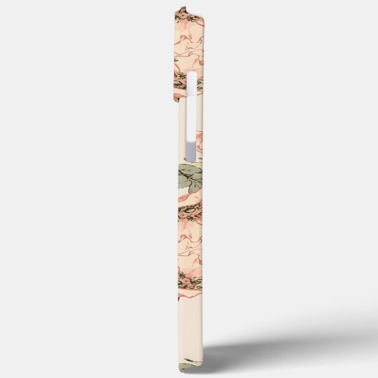 Wild Rozen Roze Hoesje-Mate iPhone Case (Achterkant / Links)