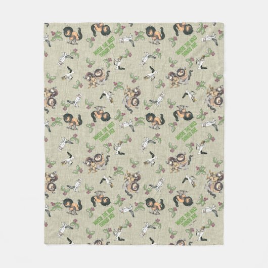 Wild Rumpus vakantiepatroon Fleece Deken (Voorkant)
