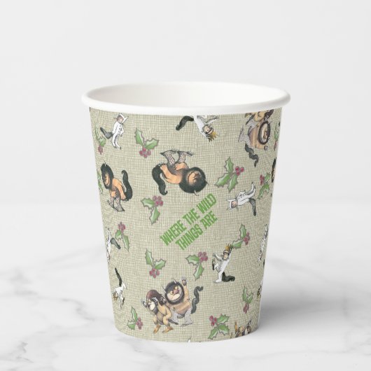 Wild Rumpus vakantiepatroon Papieren Bekers (Achterkant)