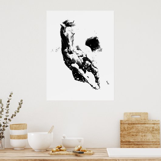 Wild Running Horse - Vrijheid Poster (Keuken)