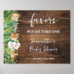 Wild Rustic Safari Animals geeft de voorkeur aan B Poster
