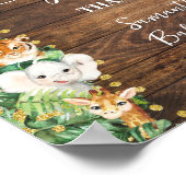 Wild Rustic Safari Gifts Baby shower Teken Poster (Hoek)