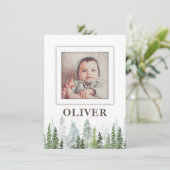 WILD | Rustige aanschafkaart met bomen Save The Date (Staand voorkant)