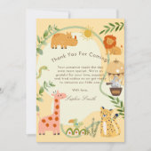 Wild Safari Adventure Awaits Baby Shower Bedankkaart (Voorkant)