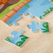Wild Safari Adventure: een levendig dierenrijk Legpuzzel (Zijkant)