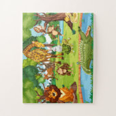 Wild Safari Adventure: een levendig dierenrijk Legpuzzel (Verticaal)