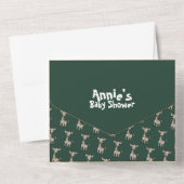 Wild Safari Adventure: uniek Baby shower All In One Uitnodiging (Achterkant)