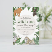 Wild Safari Adventures wachten op dit Baby shower Kaart (Staand voorkant)