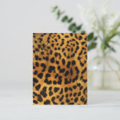 wild Safari animal cheetah girly leopard print Briefkaart (Staand voorkant)