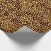 wild Safari animal cheetah girly leopard print Cadeaupapier (Hoek)