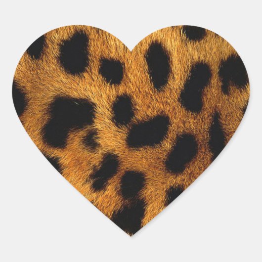wild Safari animal cheetah girly leopard print Hart Sticker (Voorkant)