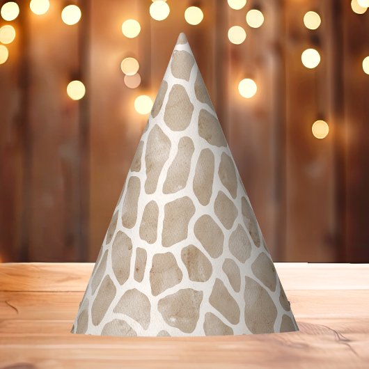 Wild Safari Animal Giraffe Print Feesthoedjes