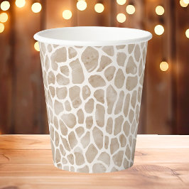 Wild Safari Animal Giraffe Print Papieren Bekers