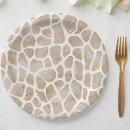 Wild Safari Animal Giraffe Print Papieren Bordje