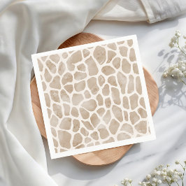 Wild Safari Animal Giraffe Print Servet