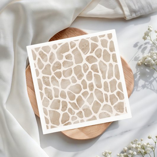 Wild Safari Animal Giraffe Print Servet