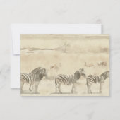 Wild Safari Animals Baby shower Diaper Raffle Kaart (Achterkant)