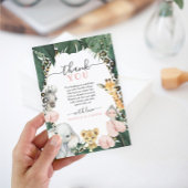 Wild Safari Animals Baby shower Hartelijk dank Aankondiging