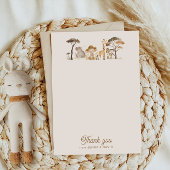 Wild Safari Animals Baby shower Hartelijk dank Bedankkaart