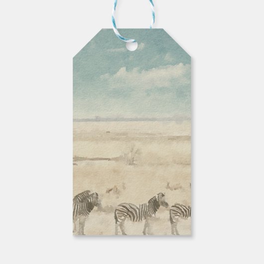Wild Safari Animals Baby shower Hartelijk dank Cadeaulabel (Achterkant)