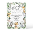Wild Safari Animals Baby shower Oerwoud Greenery