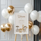 Wild Safari Animals Baby shower Welkomstteken Poster
