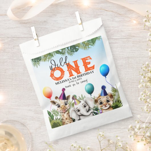 Wild Safari Animals Birthday Party Bedankzakje (Geknipt)