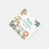 Wild Safari Animals Birthday Party Servet (Hoek)