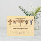 Wild Safari Animals Boys Birthday Kaart (Staand voorkant)