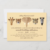 Wild Safari Animals Boys Birthday Kaart (Voorkant)