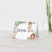 Wild Safari Animals Dankkaart Bedankkaart (Voorkant)