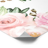 Wild Safari Animals Floral Greenery Birthday Baby Poster (Hoek)