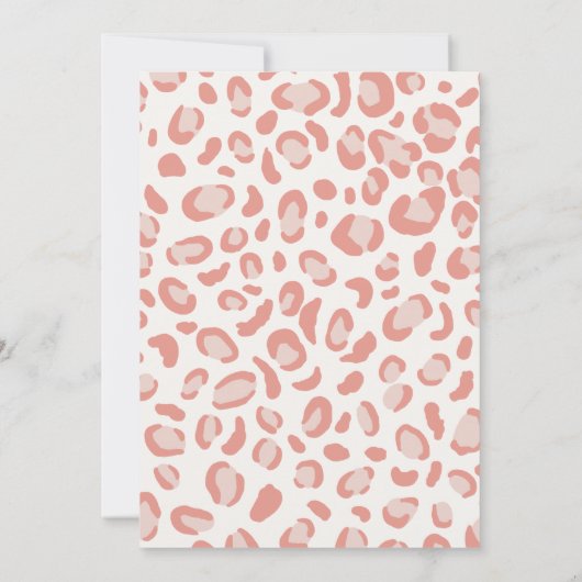 Wild Safari Animals Girl Baby shower Bedankkaart (Achterkant)