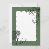 Wild Safari Animals Lijst Denim Blue Bedankkaart (Achterkant)