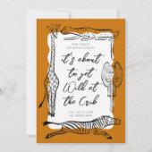 Wild Safari Animals Lijst Terracotta Baby shower Kaart (Voorkant)