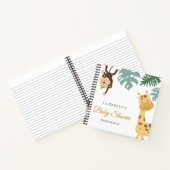 Wild Safari baby shower Gastenboek Notitieboek (Binnen)