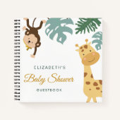 Wild Safari baby shower Gastenboek Notitieboek (Voorkant)